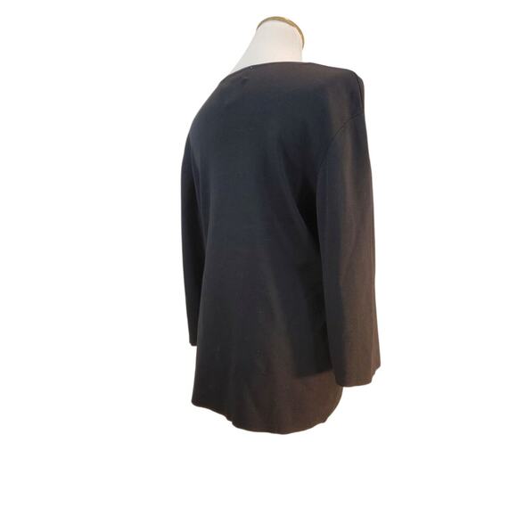 Joseph A Woman Qu'Est Cequec 'Est Silk Vintage Black Beaded 1990s VTG Sweater 1X - Picture 15 of 16